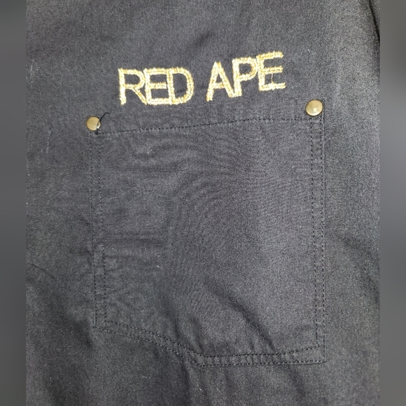 Red Ape Authentic Mens‎ Short Sleeve Black Button Down Shirt Size 3XL - Picture 7 of 10